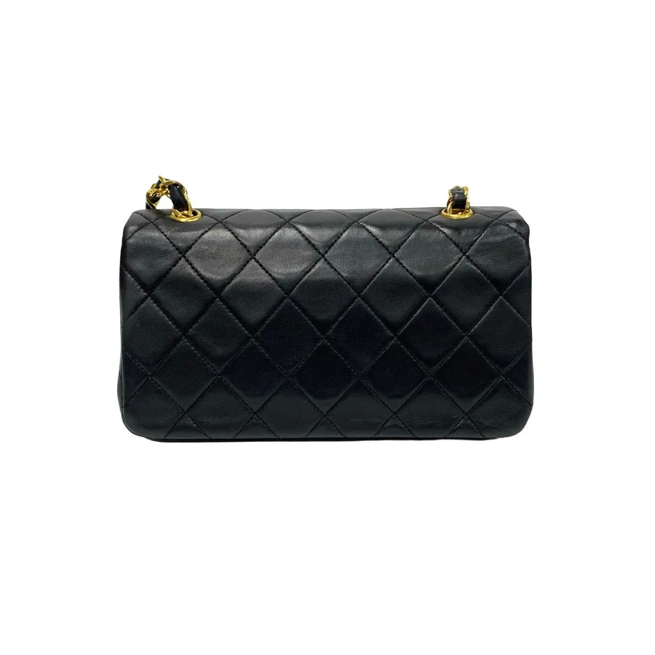 CHANEL Shoulder Bag lambskin black Matrasse