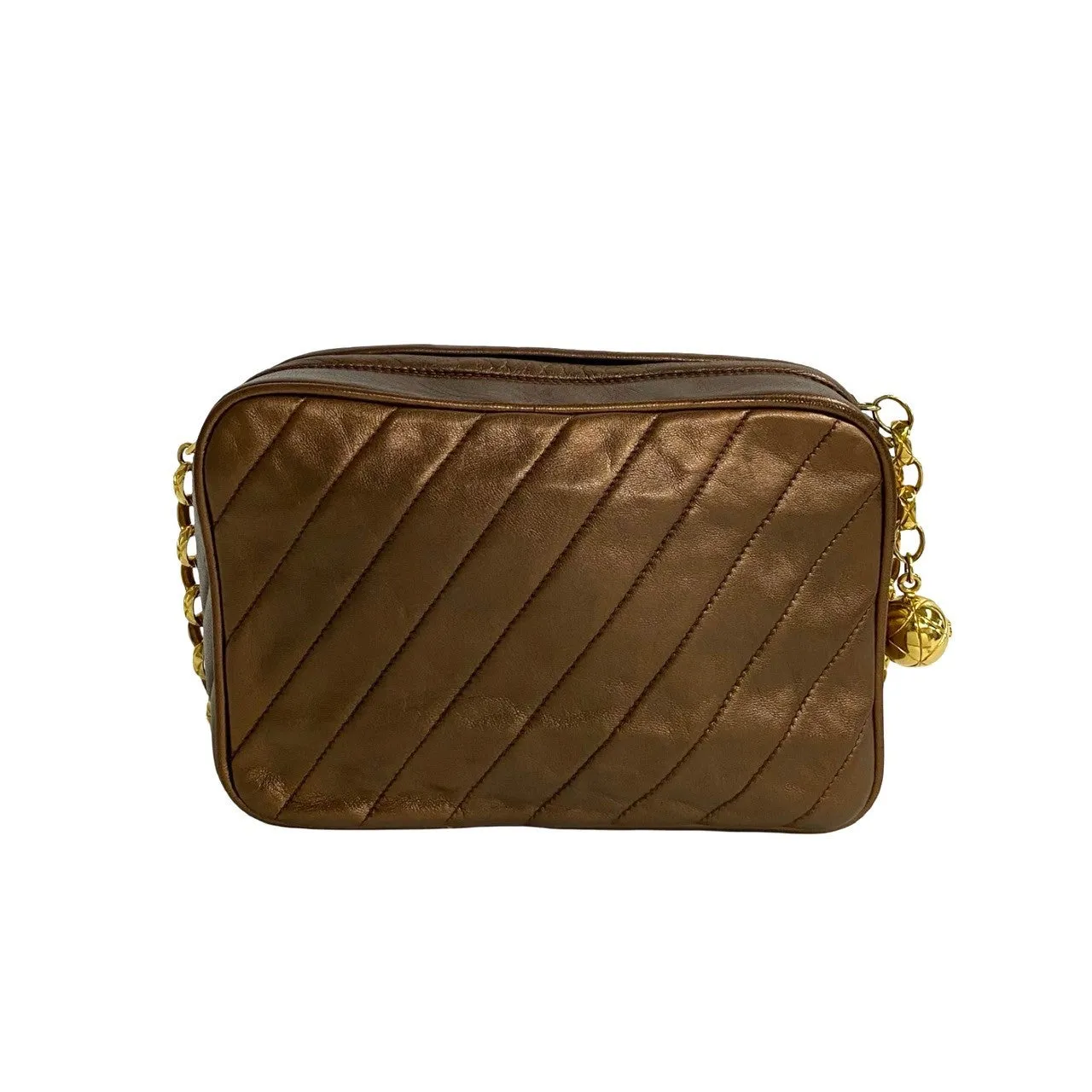 CHANEL Shoulder Bag lambskin Brown