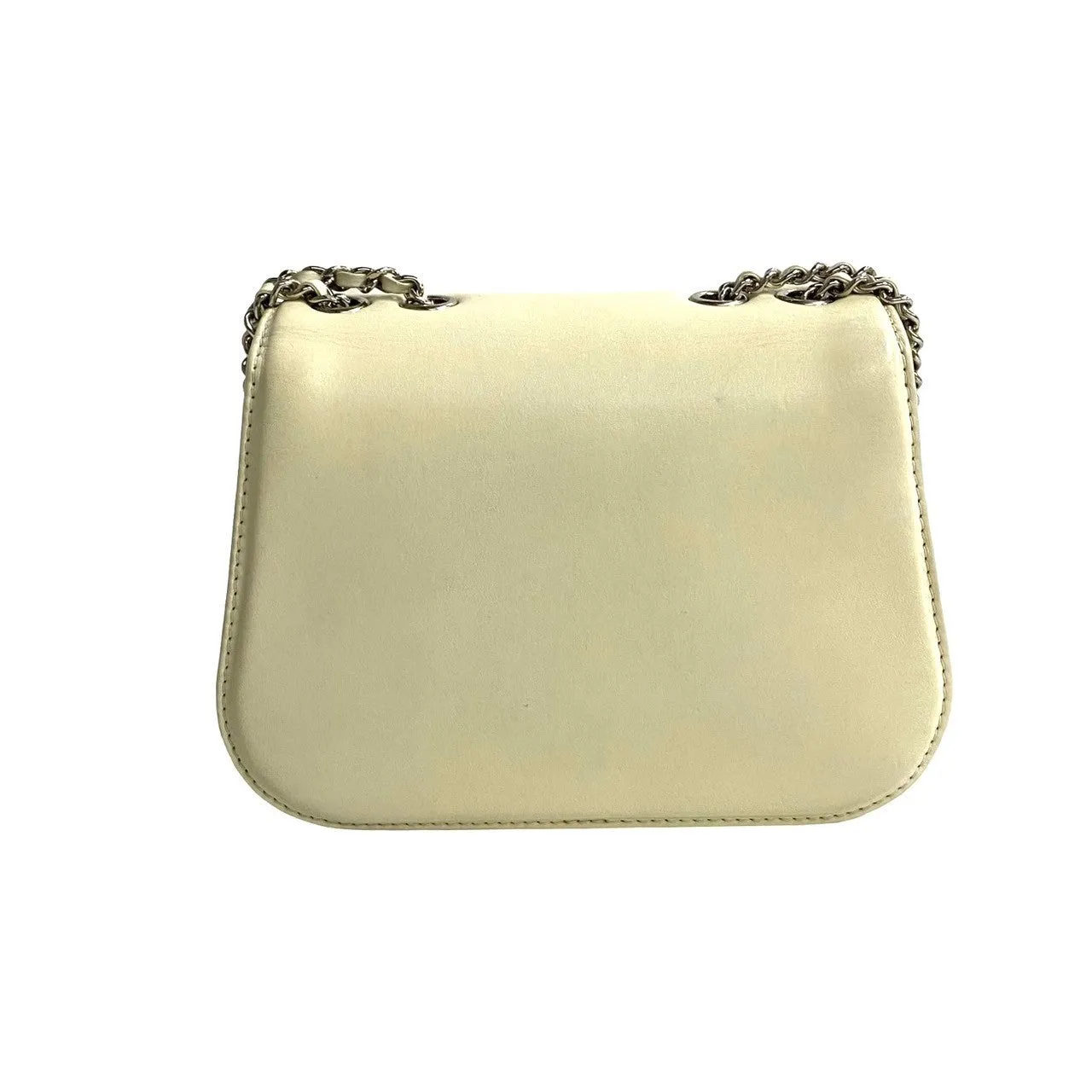 CHANEL Shoulder Bag lambskin white COCO Mark Women Used