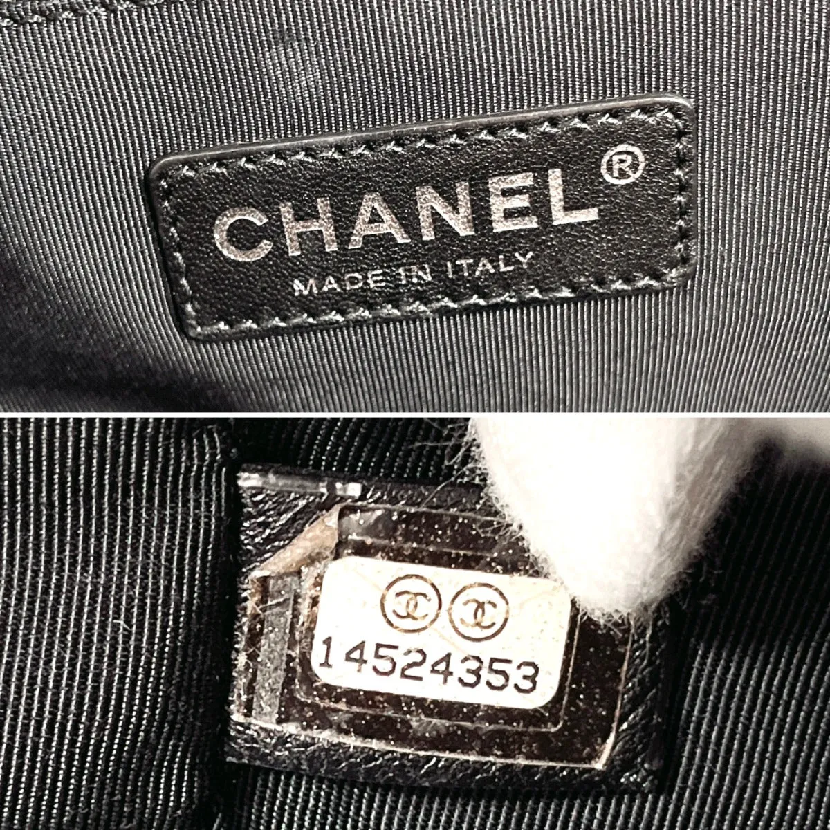 CHANEL Shoulder Bag Patent leather black ChainShoulder Matrasse