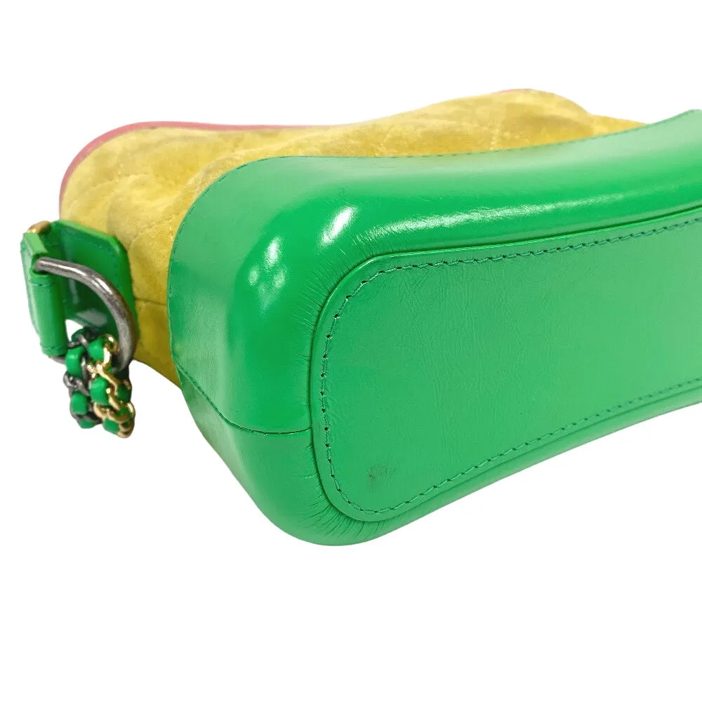 CHANEL Shoulder Bag Suede, Leather yellow COCO Mark Gabriel de Chanel