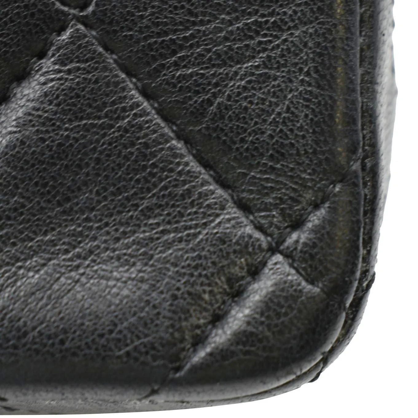 CHANEL Square Mini Flap Quilted Leather Chain Shoulder Bag Black
