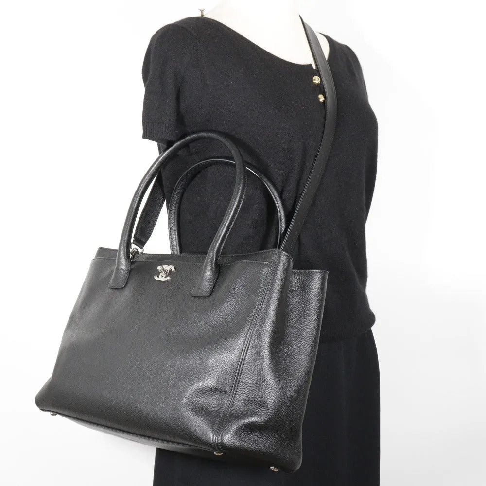 CHANEL Tote Bag A15206 Caviar skin black 2WAYShoulder Executive tote Women Used
