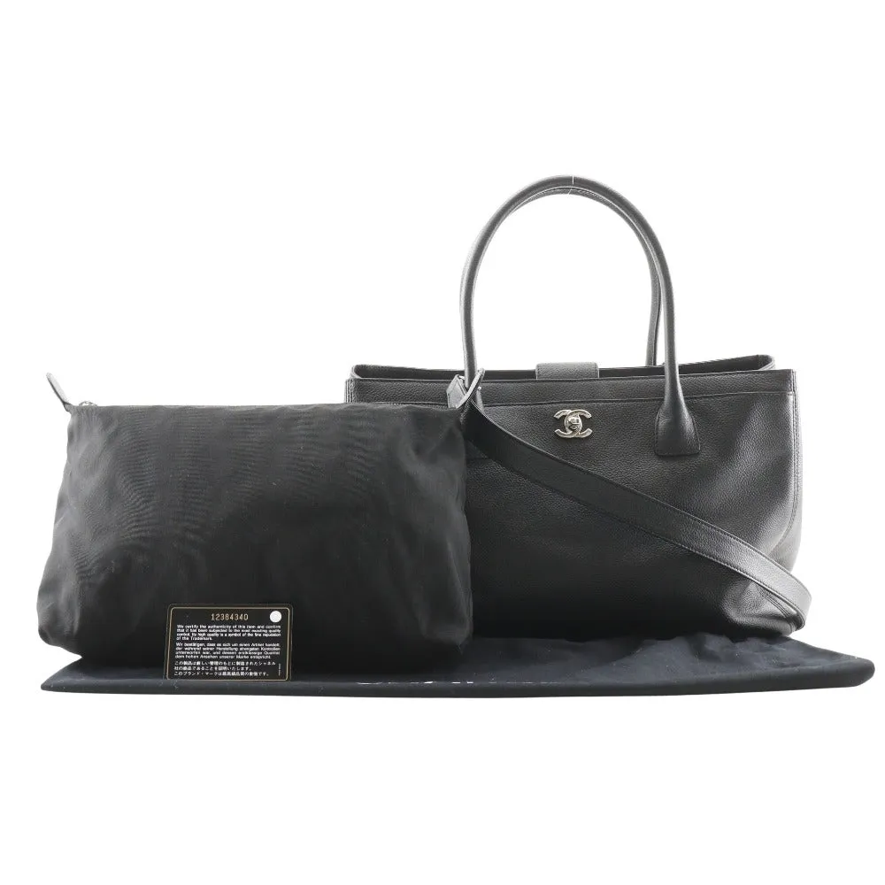 CHANEL Tote Bag A15206 Caviar skin black 2WAYShoulder Executive tote Women Used