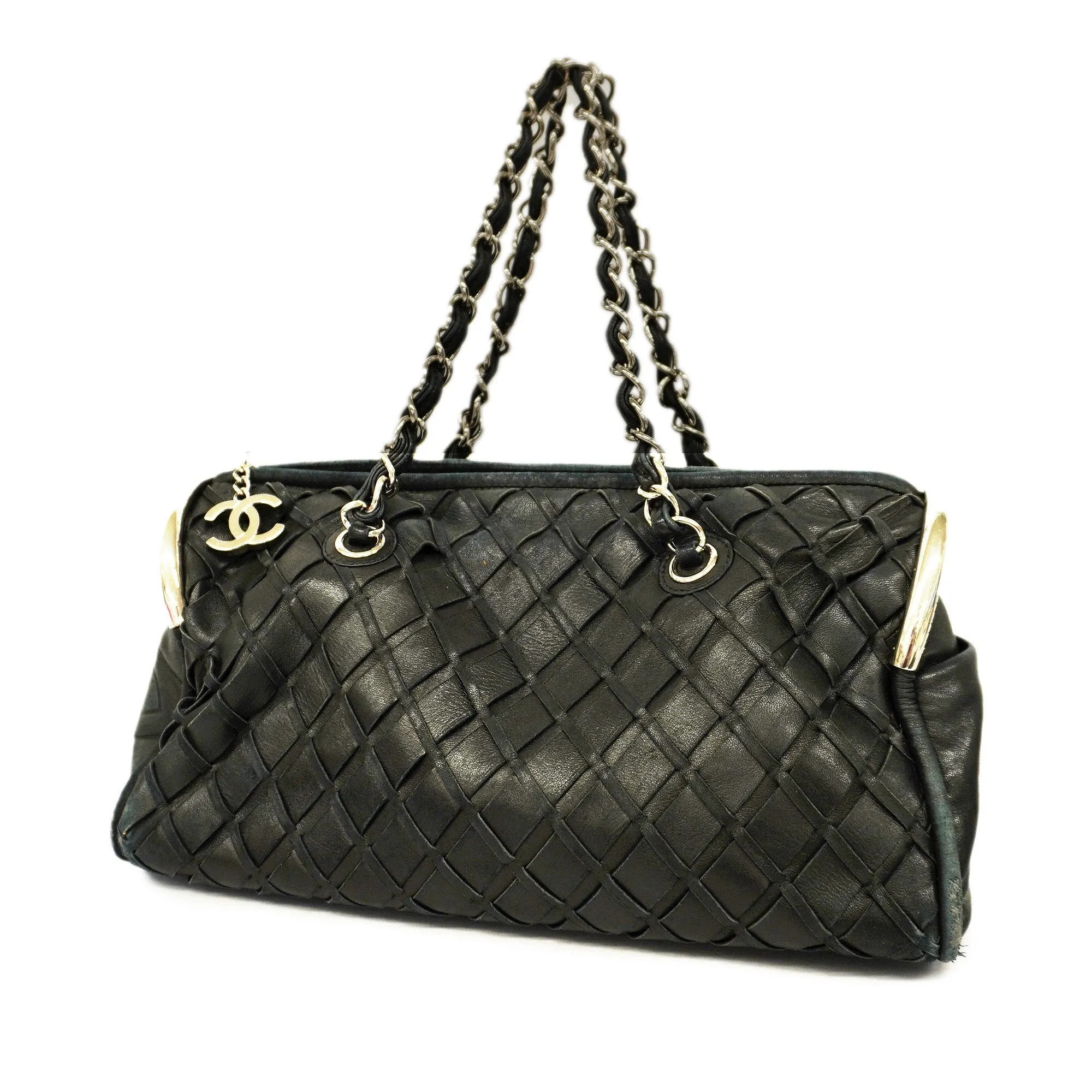 ChanelAuth  Bubble Quilt Chain Shoulder Women's Leather Shoulder Bag