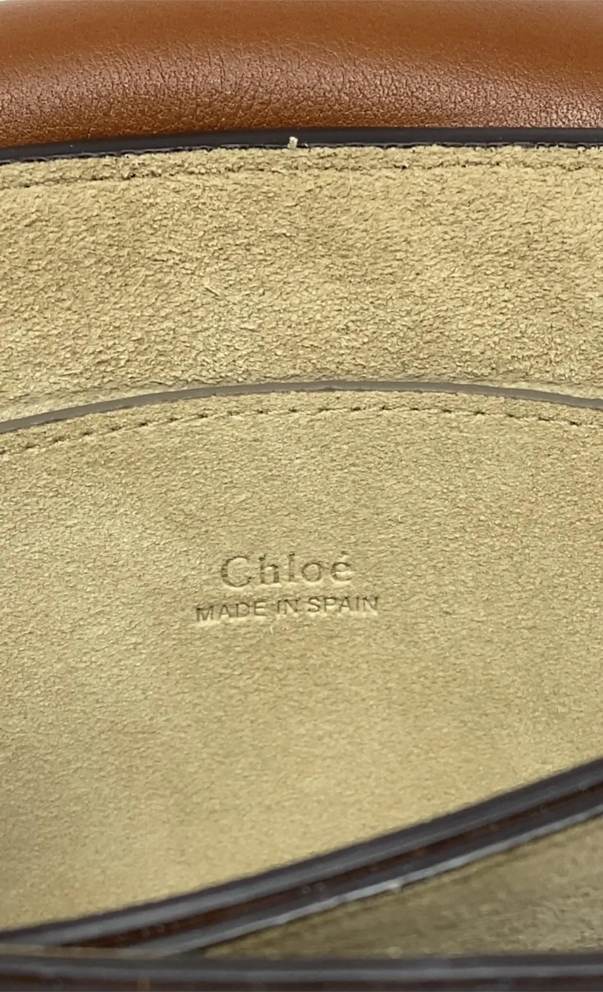 Chlo?? Faye small leather and suede shoulder bag in Tan