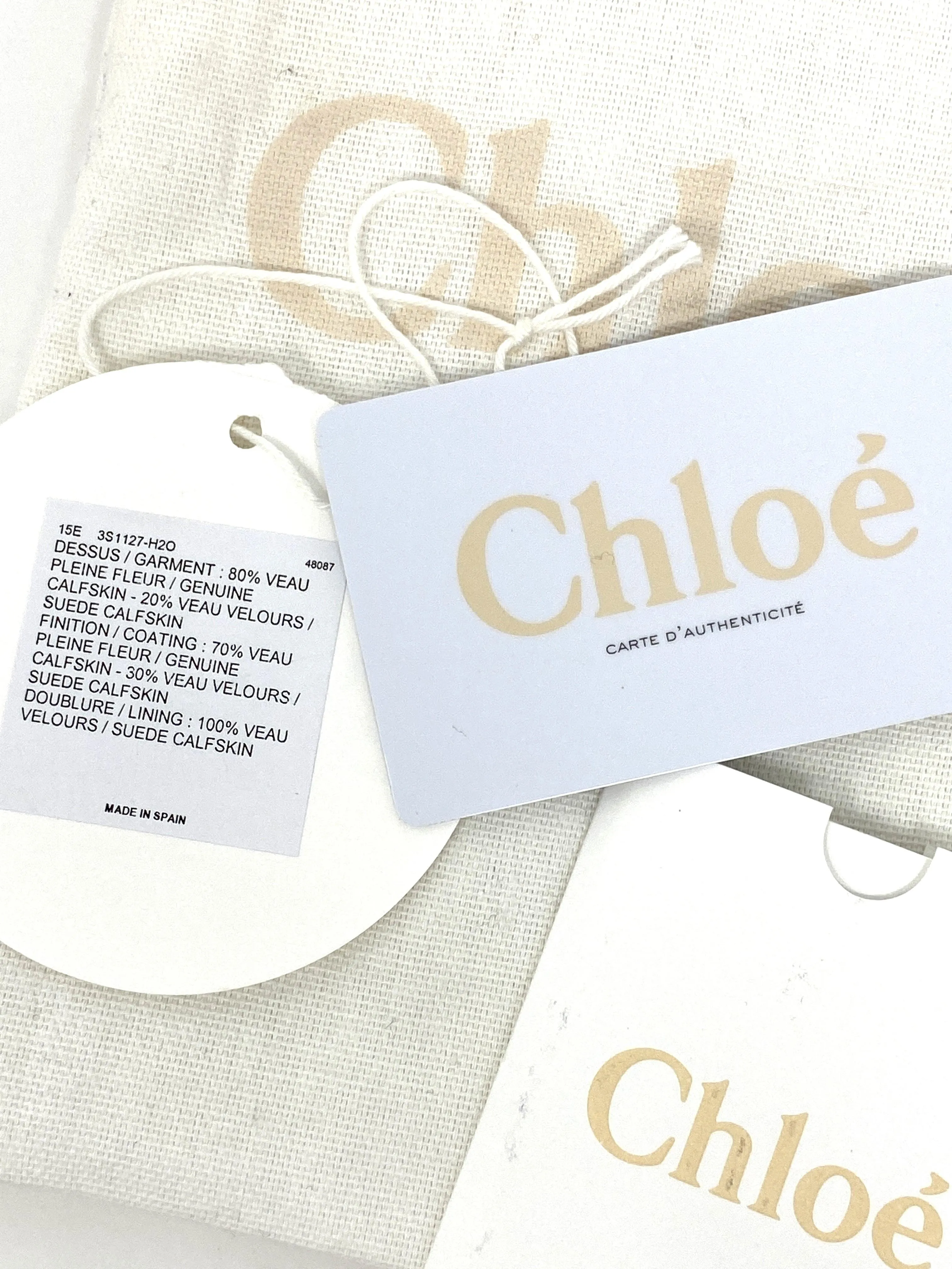 Chlo?? Faye small leather and suede shoulder bag in Tan