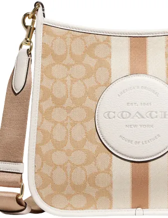 Coach Dempsey File Bag In Signature Jacquard With Stripe And Coach Patch