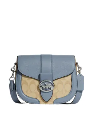 Coach Georgie Saddle Bag In Signature Canvas