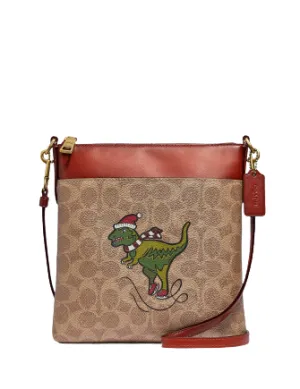 Coach Holiday Rexy Signature Print Crossbody