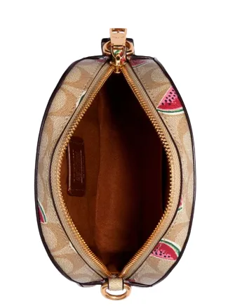 Coach Mini Serena Crossbody In Signature Canvas With Watermelon Print