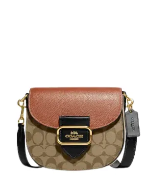 Coach Morgan Saddle Bag In Colorblock Signature Canvas