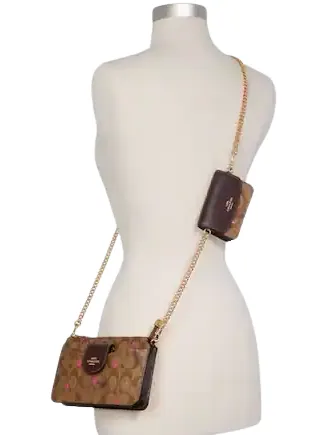 Coach Poppy Crossbody In Signature Canvas With Disco Star Print