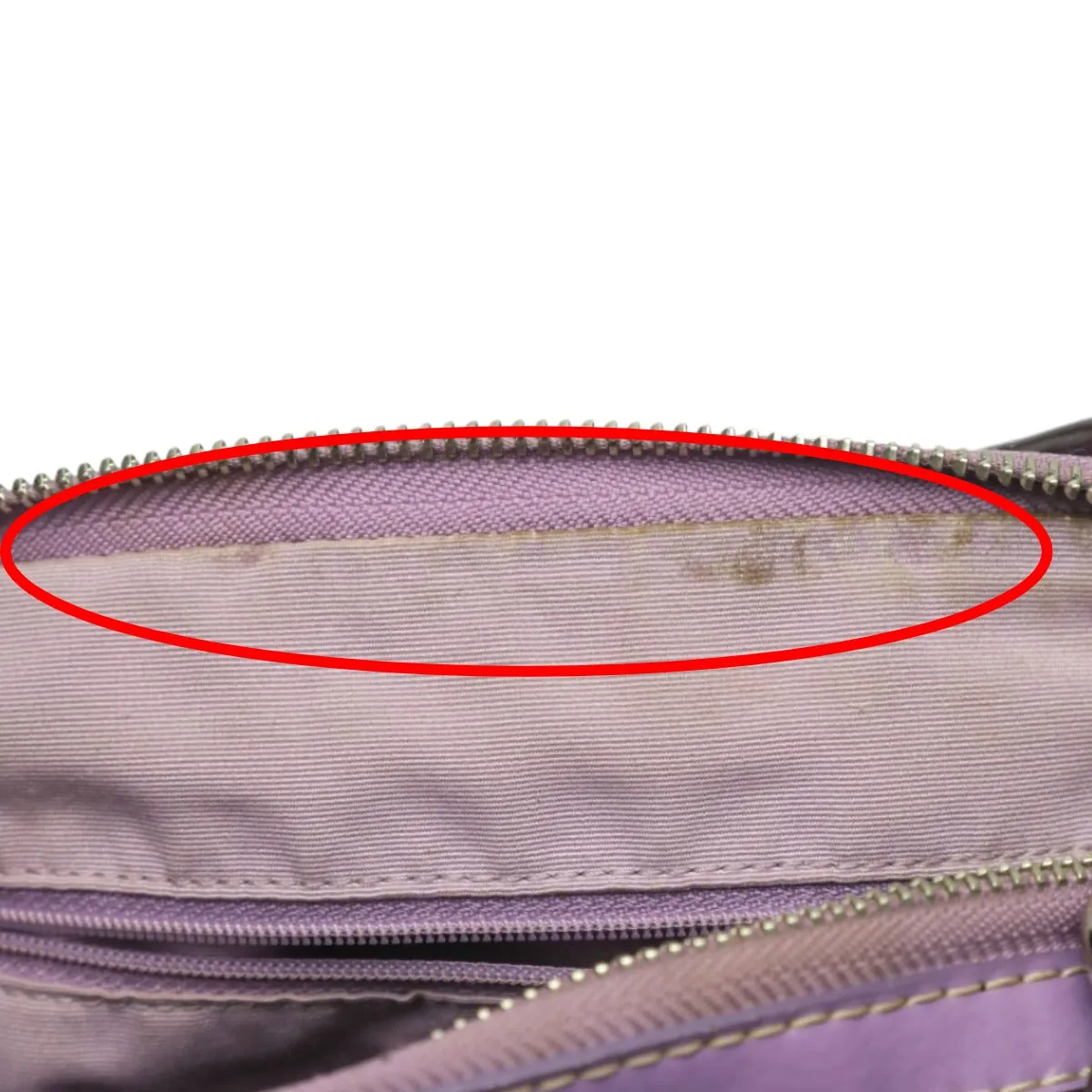 COACH Shoulder Bag F17432 leather Khaki x purple 2WAY Big signature Crossbody Women Used