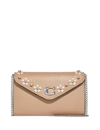 Coach Tammie Clutch Crossbody With Floral Whipstitch