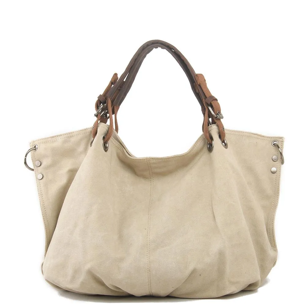 Cool Canvas Leather Womens Mens Simple Fashion Handbag Tote Bag Shoulder Bag Tote Purse For Men