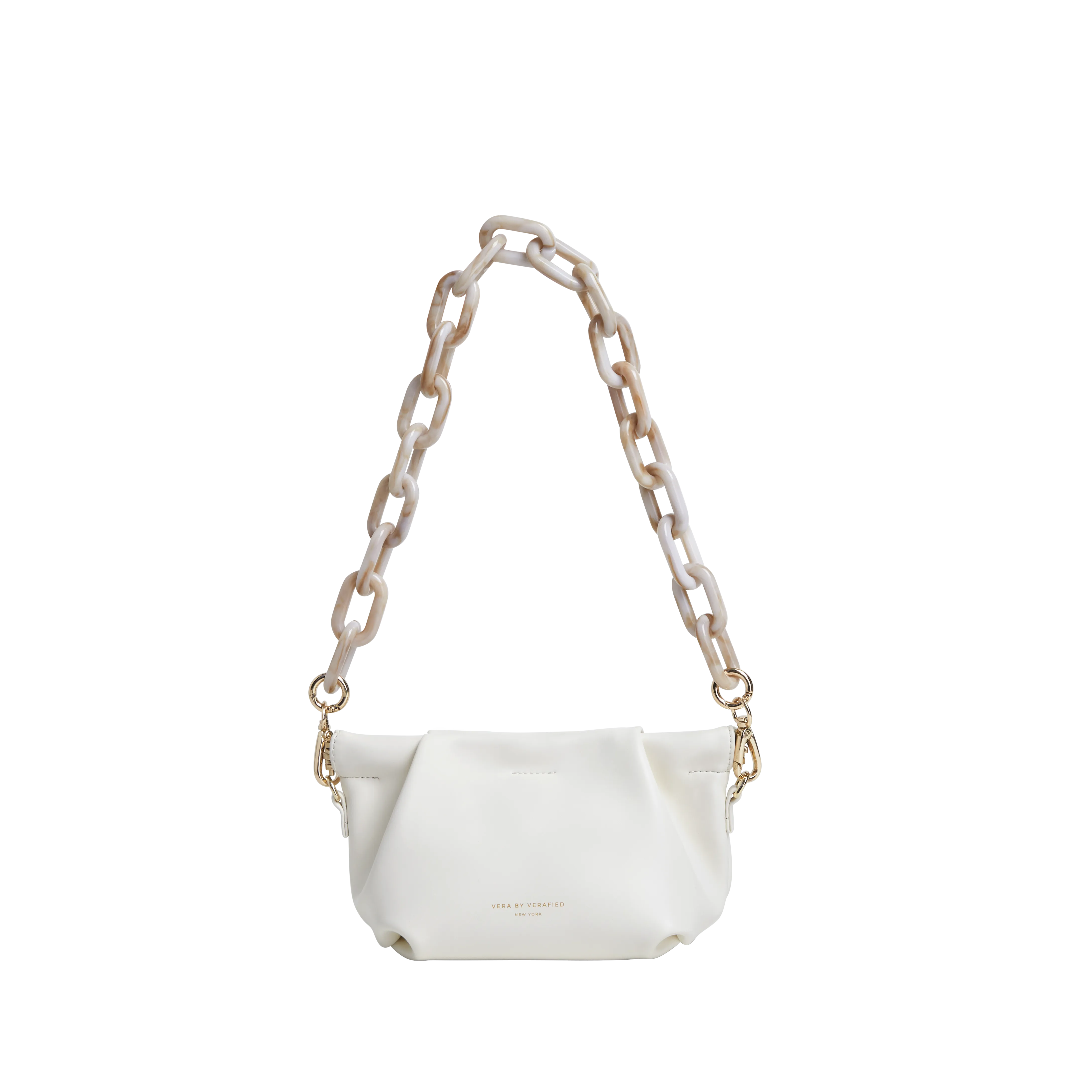 Cream Croissant Shoulder Handbag