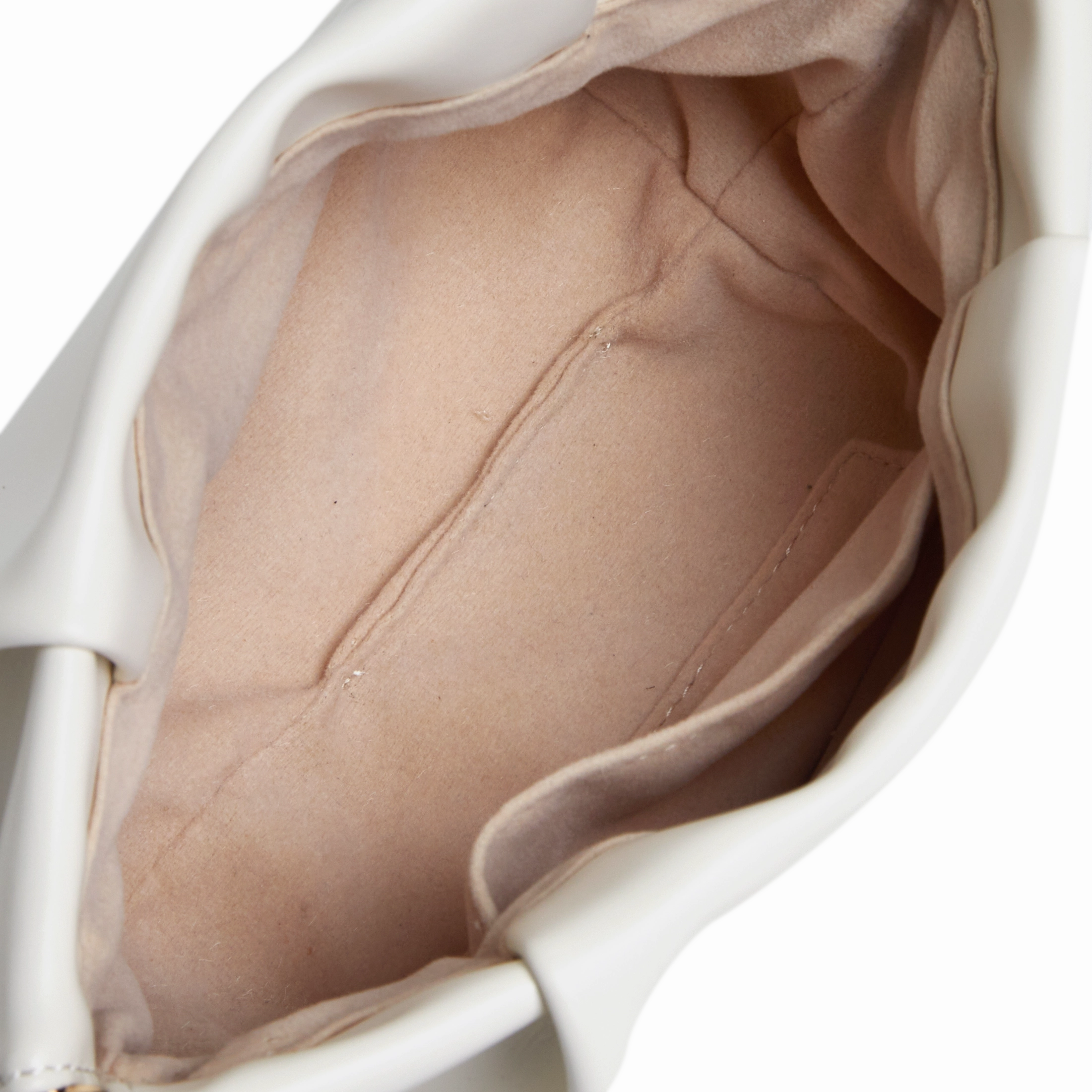 Cream Croissant Shoulder Handbag