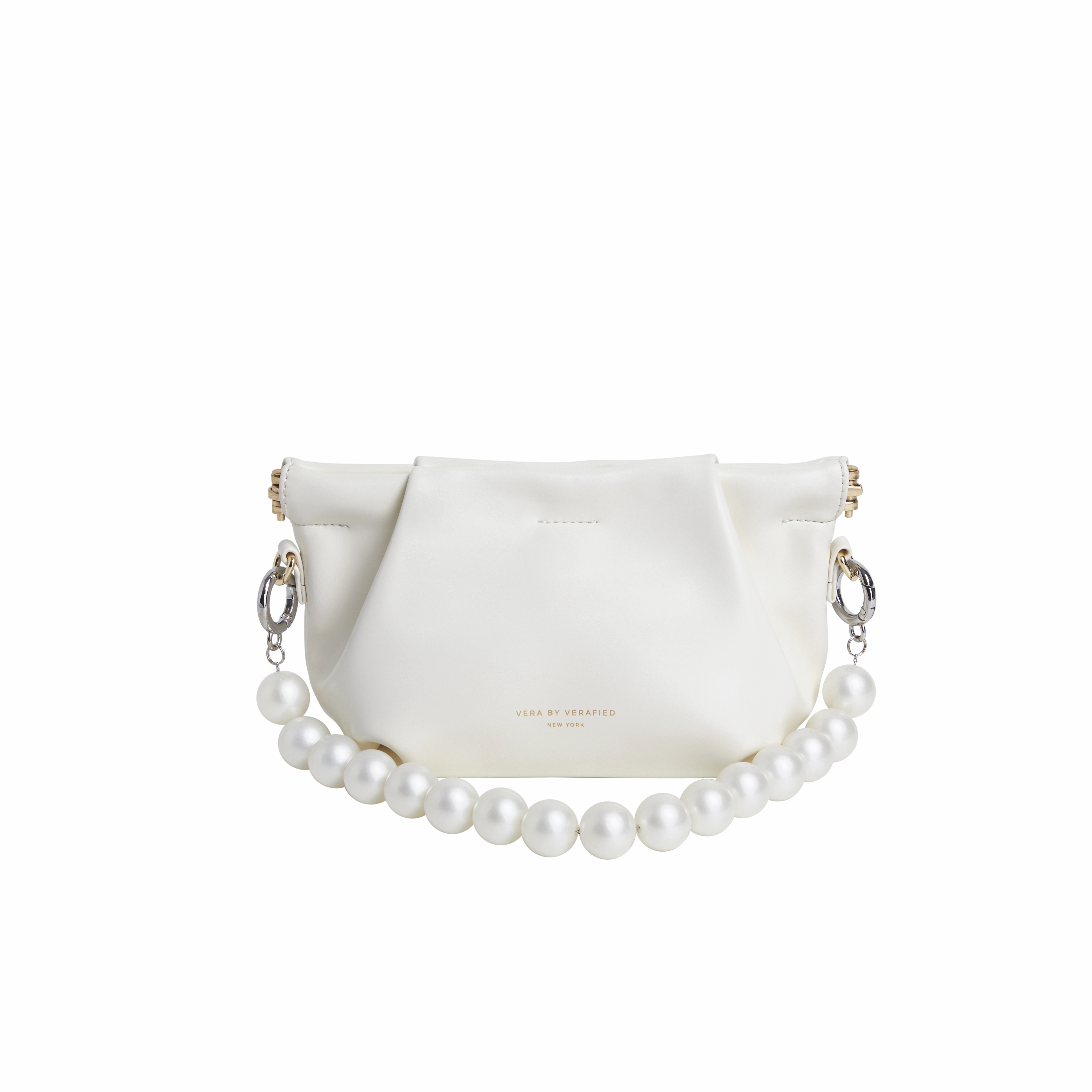 Cream Croissant Shoulder Handbag