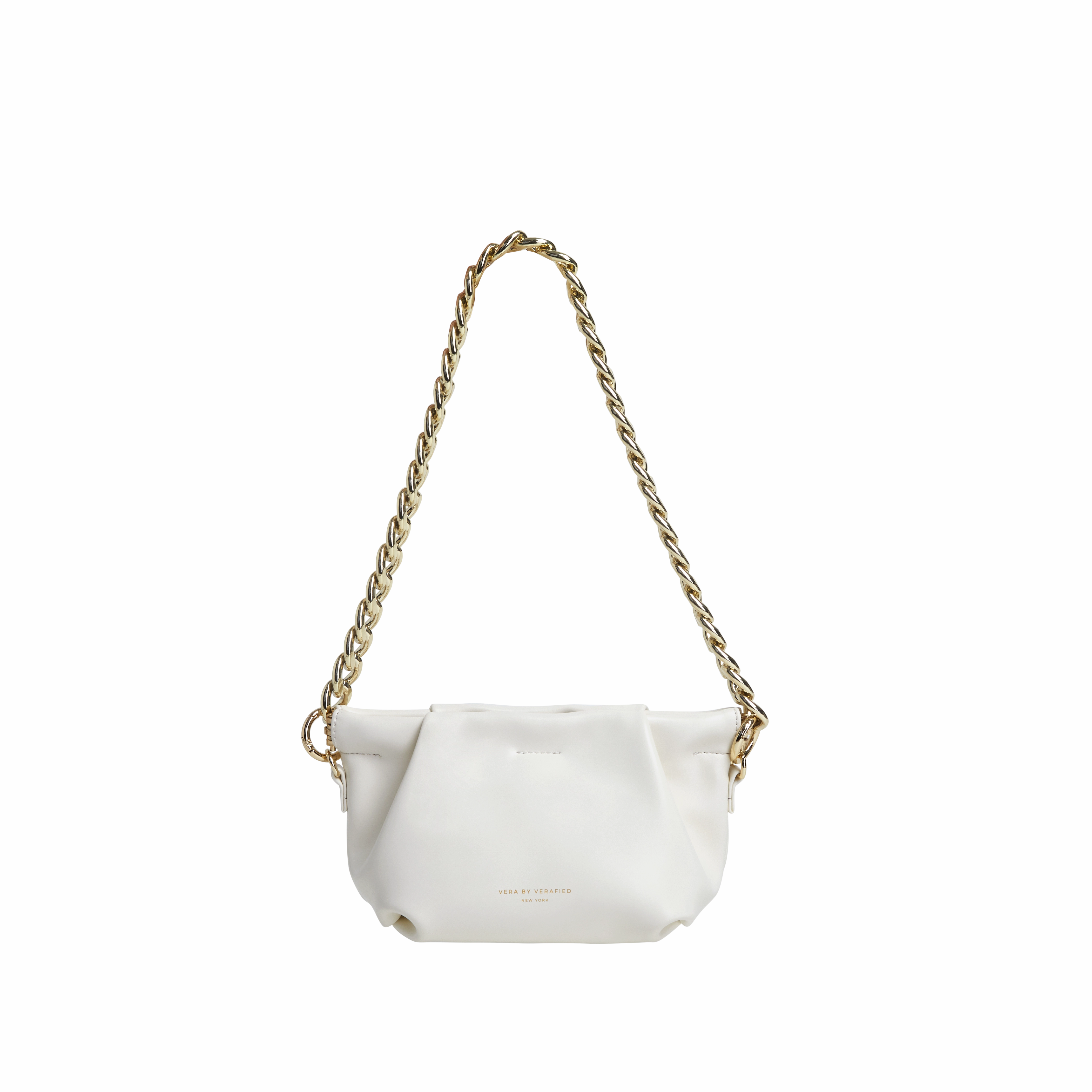 Cream Croissant Shoulder Handbag