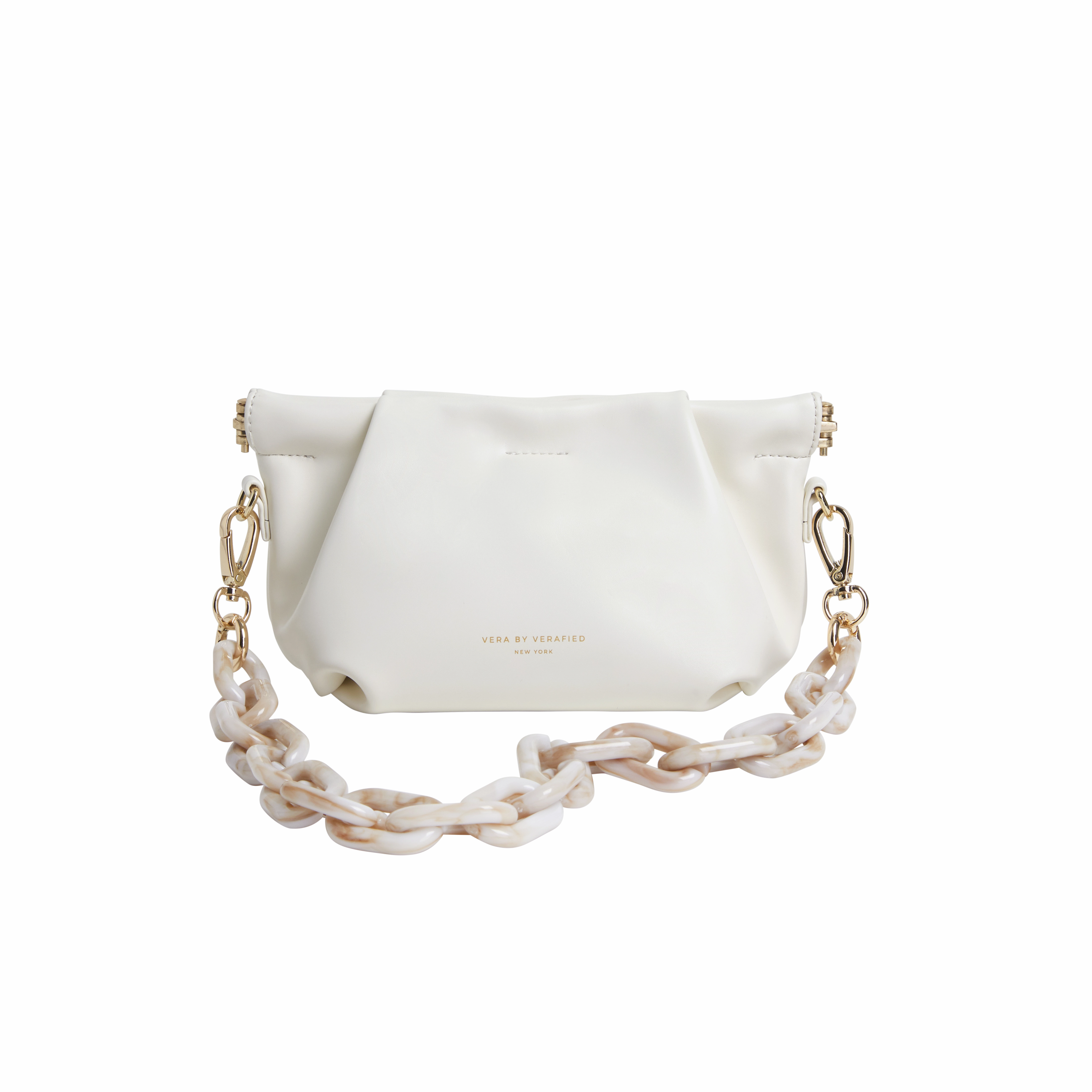 Cream Croissant Shoulder Handbag