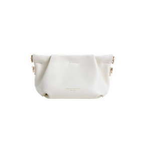 Cream Croissant Shoulder Handbag