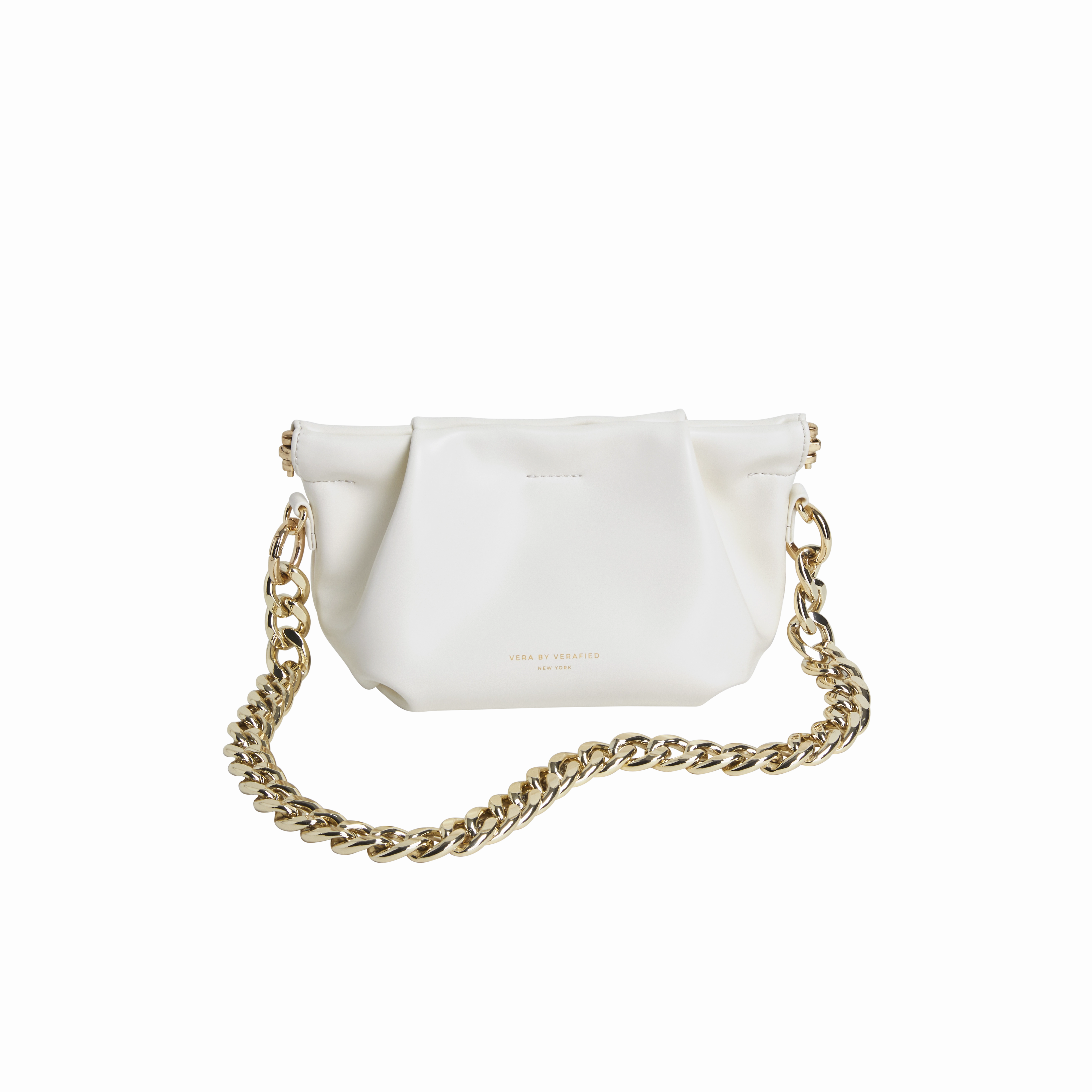 Cream Croissant Shoulder Handbag