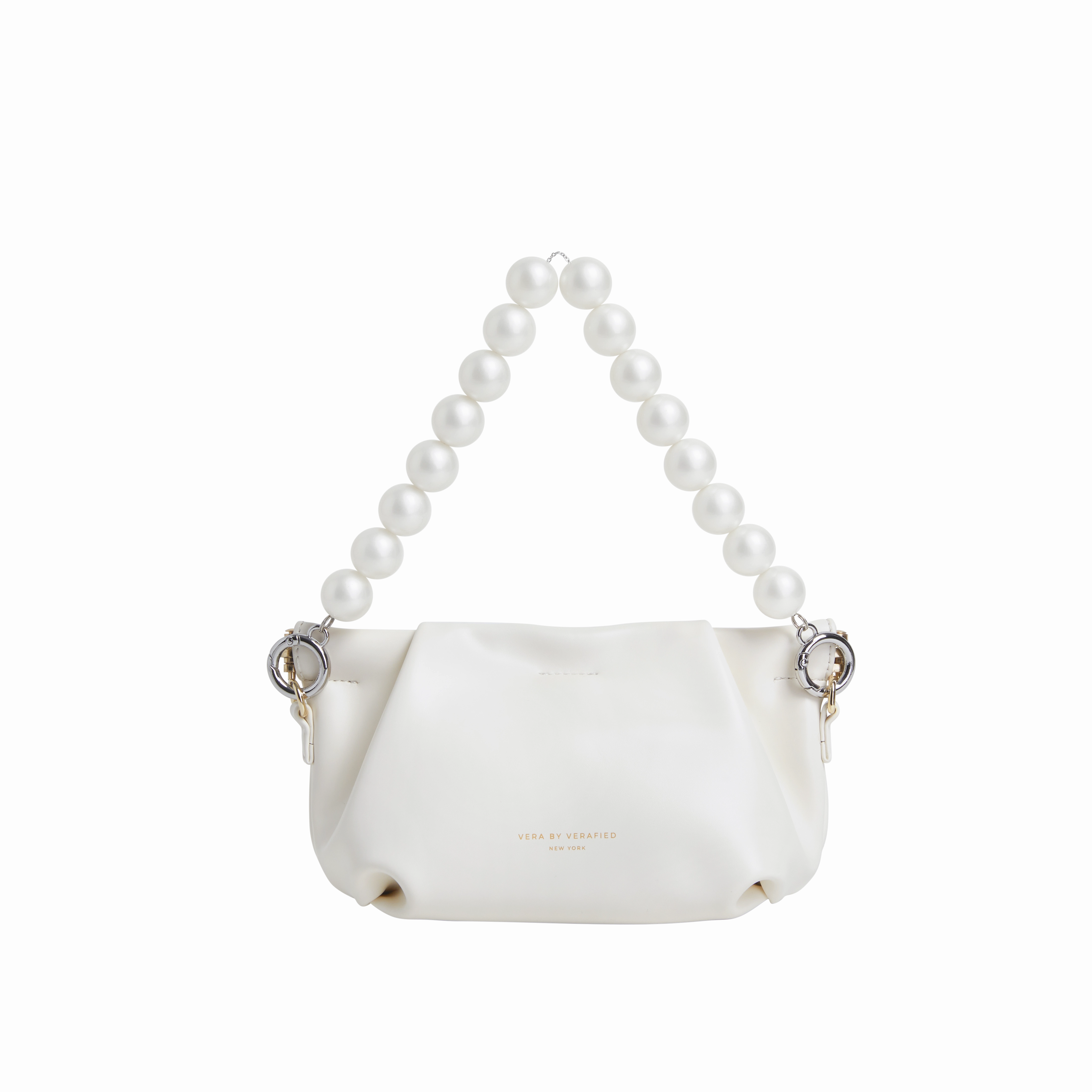 Cream Croissant Shoulder Handbag
