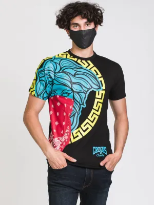 CROOKS & CASTLES GRECCO BANDITO PVER SIZED SHORT SLEEVE TEE - CLEARANCE