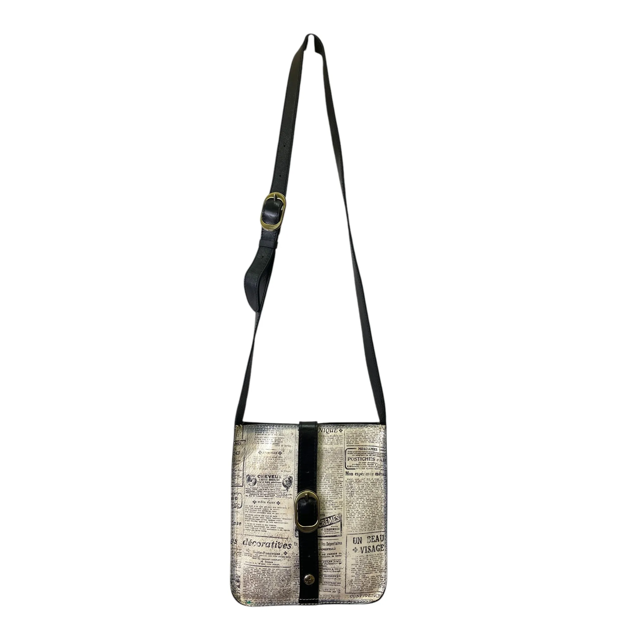 Crossbody Designer By Patricia Nash In Black & Cream, Size:Medium