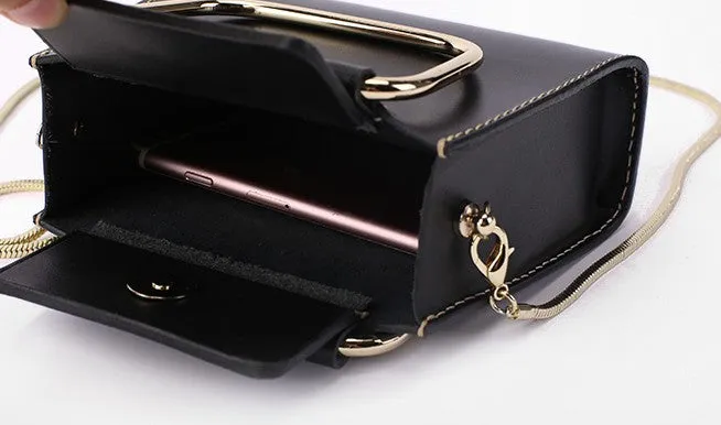 Cute Leather Womens Mini Chain Purse Handbag Chain Shoulder Bags for Women