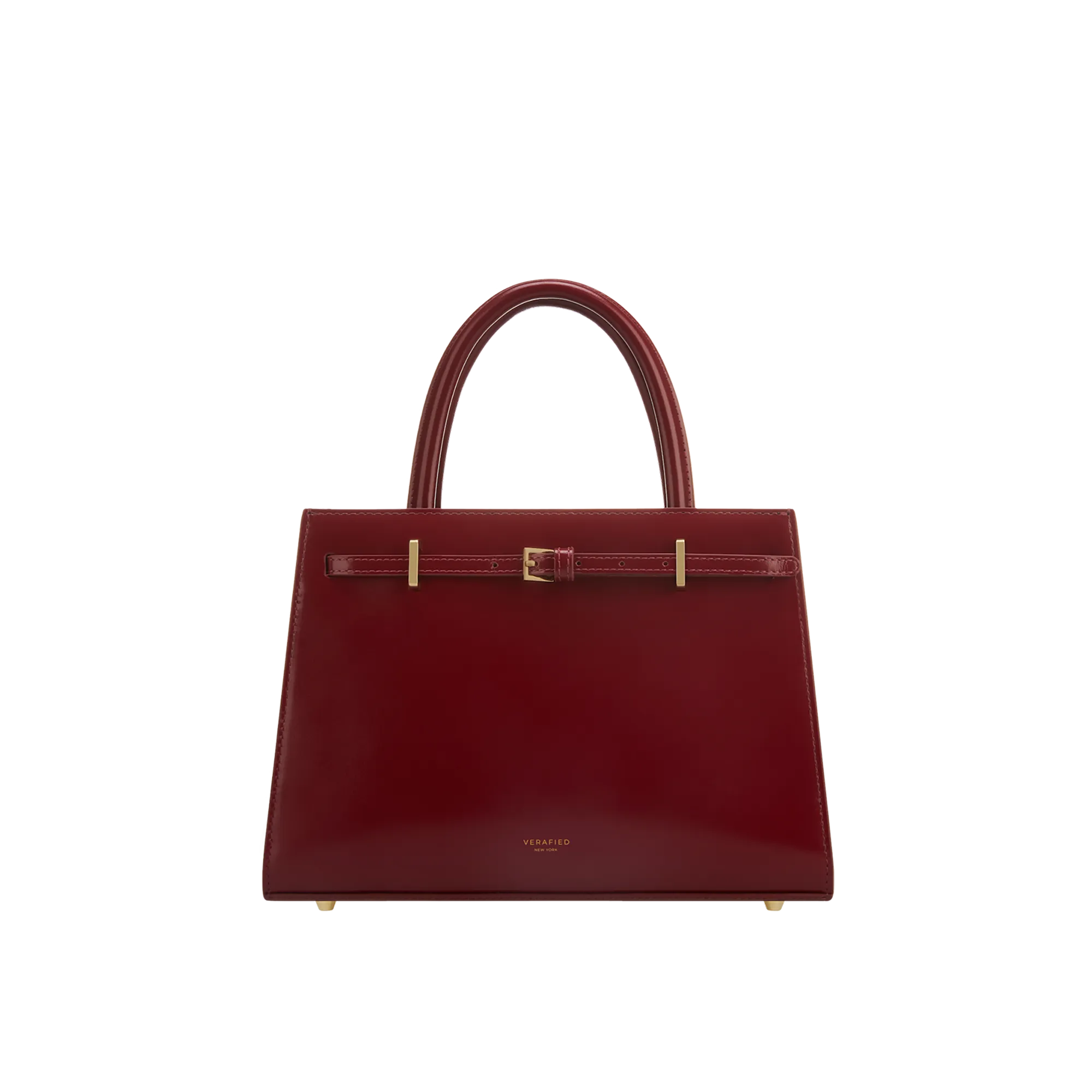 Dark Cherry Book Leather Tote Bag 25