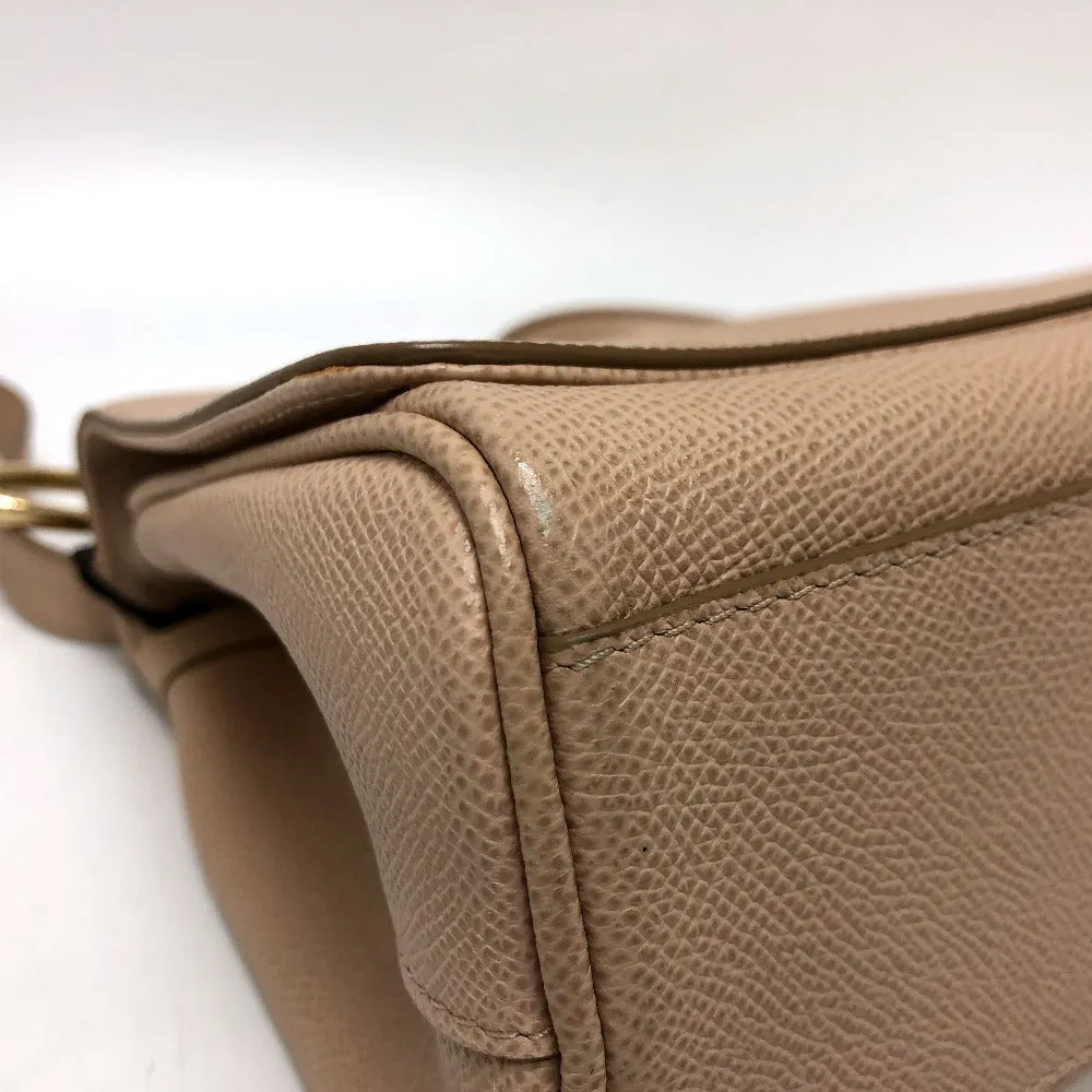 DOLCE&GABBANA Shoulder Bag leather beige sicily plate Women Used