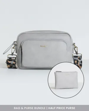 Doyle Crossbody & Purse Bundle - Light Grey