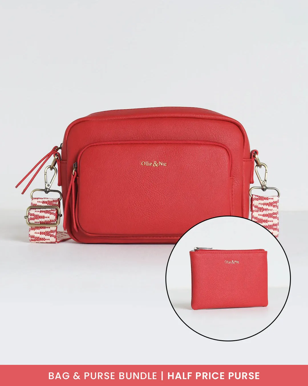 Doyle Crossbody & Purse Bundle - Tomato