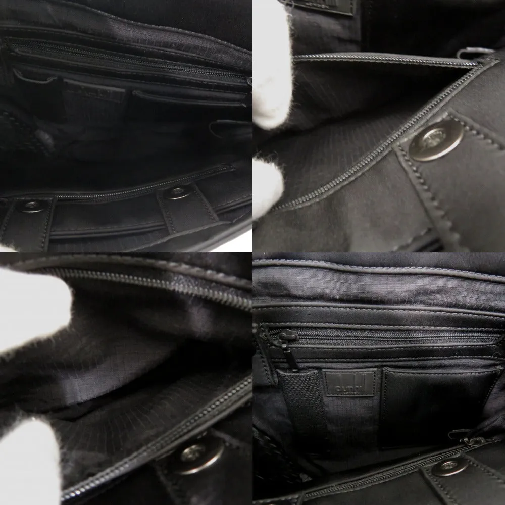 Dunhill Shoulder Bag Nylon, Leather black