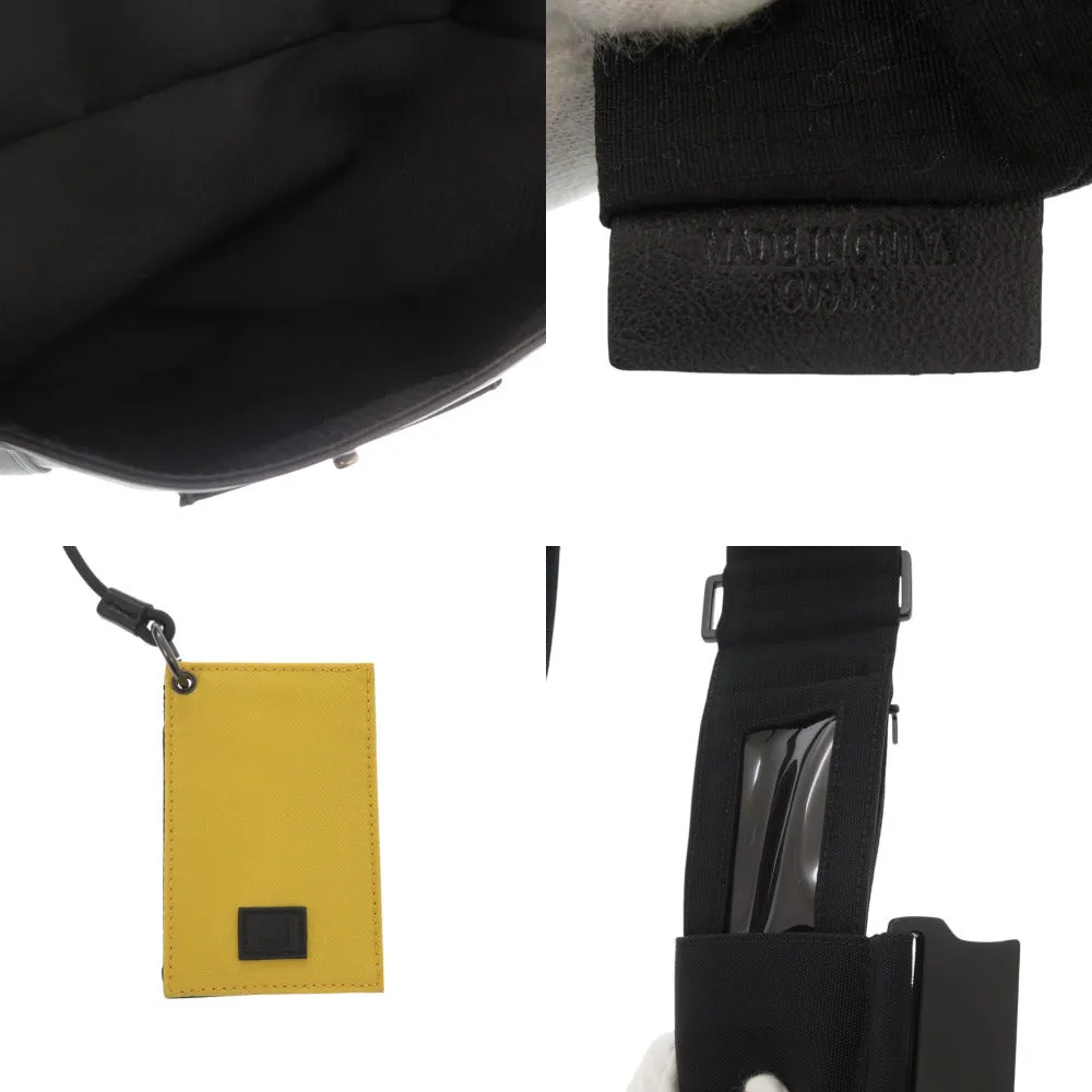 Dunhill Shoulder Bag Nylon, Leather black