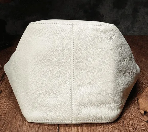 Fashion Black Leather Handbag Tote Shopper Bag White Shoulder Tote Purse For Women