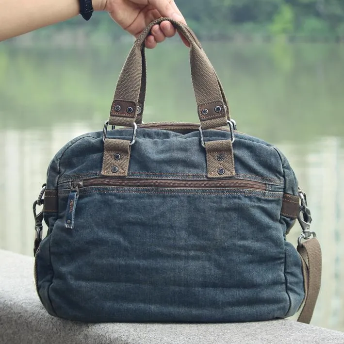 Fashion Blue Denim Mens Womens HandBag Shoulder Bags Blue Jean Messenger Bags For Women