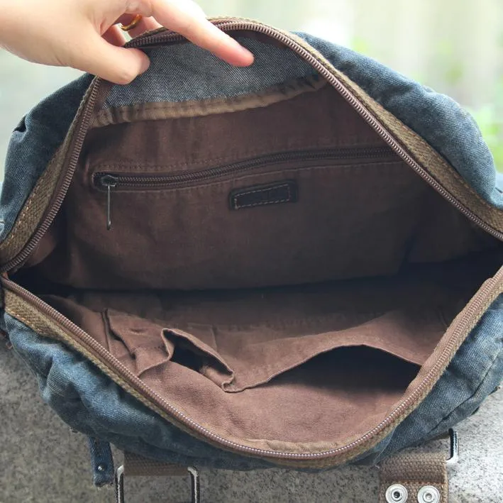 Fashion Blue Denim Mens Womens HandBag Shoulder Bags Blue Jean Messenger Bags For Women