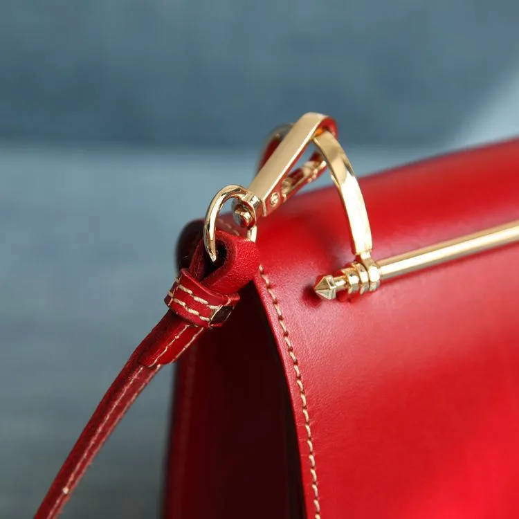 Fashion Womens Black Leather Flap Over Handbag Purse Handmade Square Crossbody Bag Shoulder Bag Purse