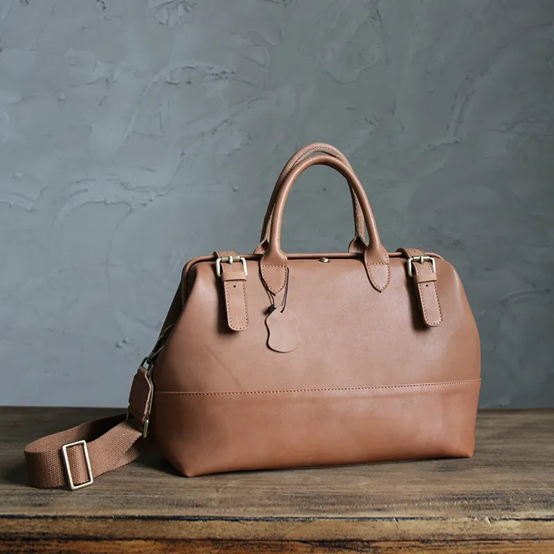 Fashion Womens Brown Leather doctor handbag shoulder doctor bag Purse for women