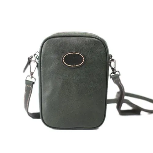 Fashion Womens Brown Leather mini Shoulder Bag Phone Side Bag Small Black Crossbody Bag for Women