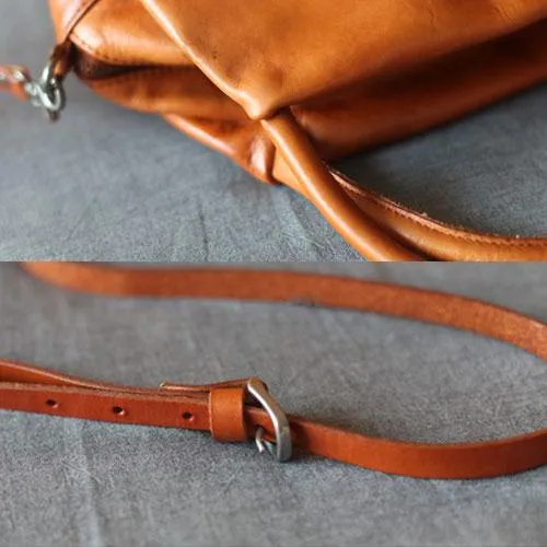 Fashion Womens Brown Leather Top Handle Satchel Handbag Brown Leather Satchel Shoulder Bag Purse