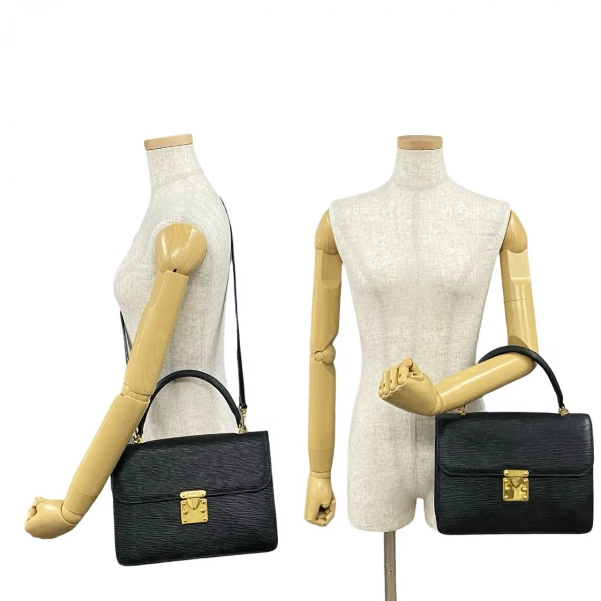 FENDI Shoulder Bag Epi Leather black