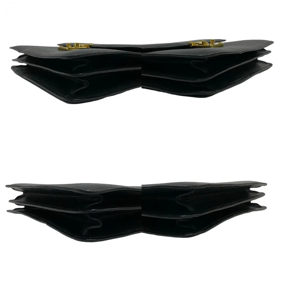 FENDI Shoulder Bag Epi Leather black