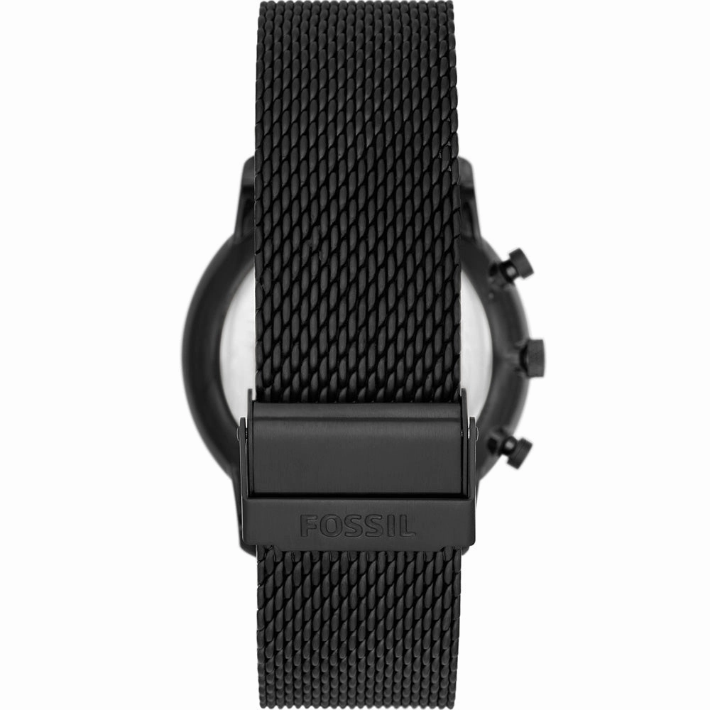 Fossil FS5943 Minimalist Black Stainless Steel Mesh Mens Watch
