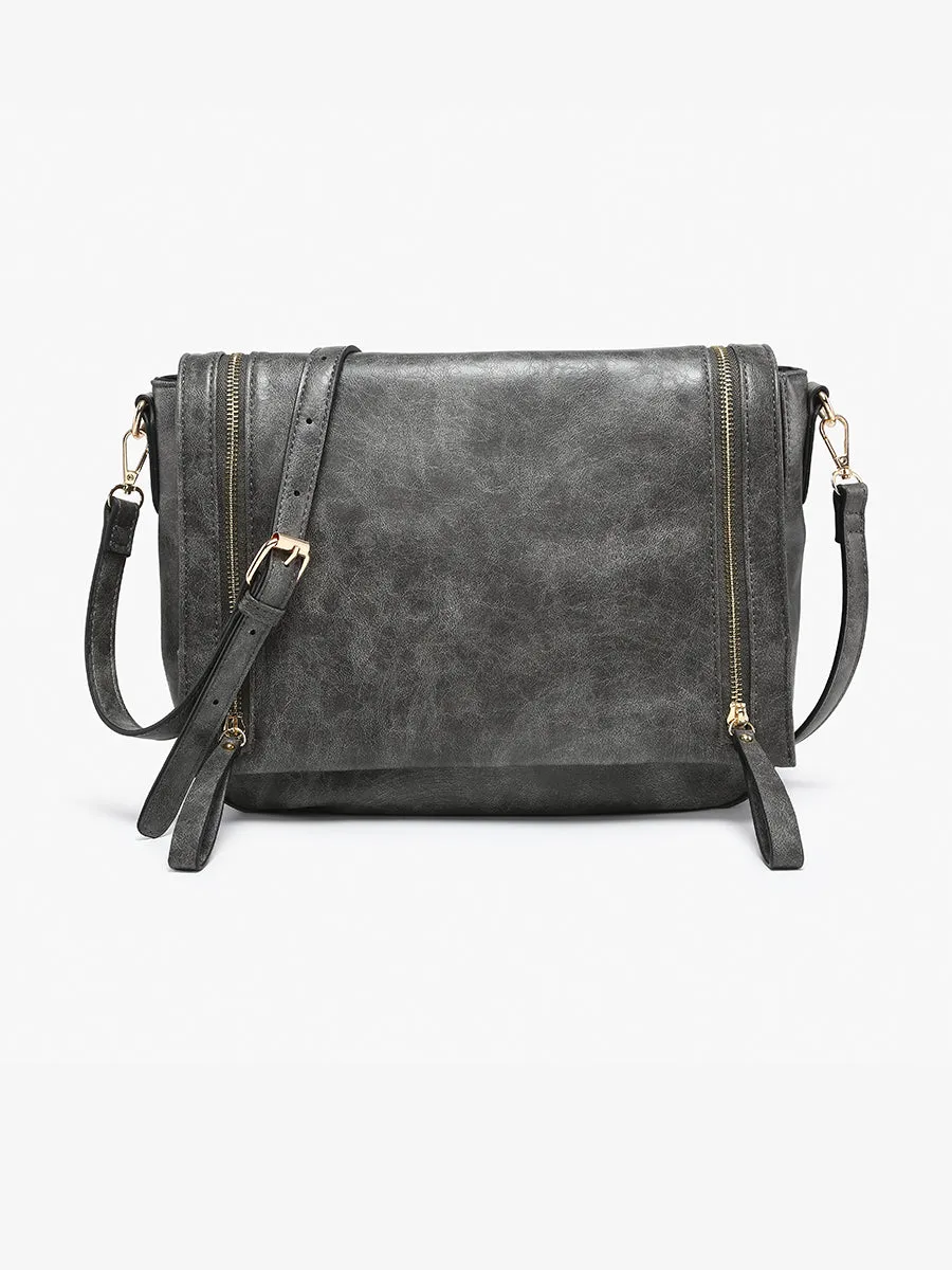 Foster Vegan Distressed Crossbody