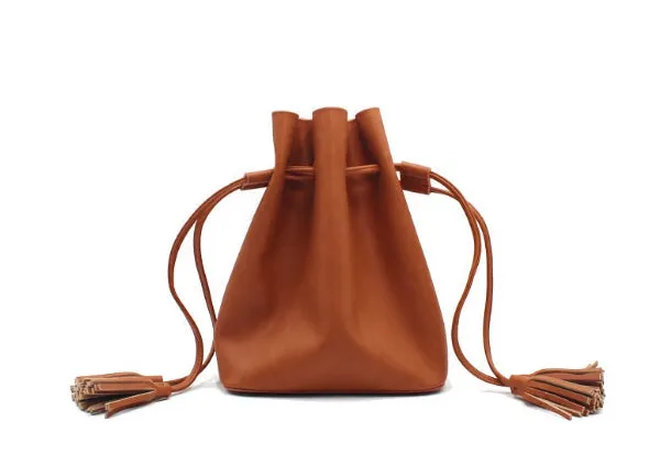 Genuine Leather Bucket Bag Purse Bag Shoulder Bag for Women Leather Crossbody Bag