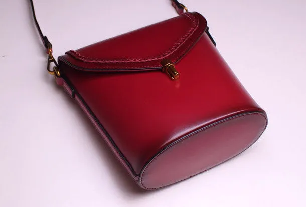 Genuine Leather bucket bag shoulder bag for women leather crossbody bag